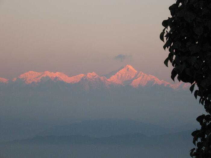 Mount Kanchendzonga during sunrise 